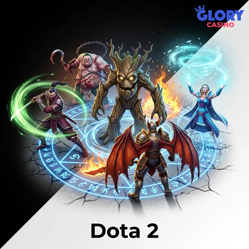 Glory Casino Dota 2 베팅 마켓 - The International 및 DPC 리그 실시간 배당률 확인